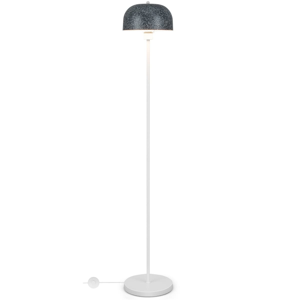 CostwayLampadaire sur Pied de 146 cm Lampe avec Abat-Jour et Interrupteur au Pied Lampe avec Base Lestée Culot E27 pour Salon Chambre Bureau